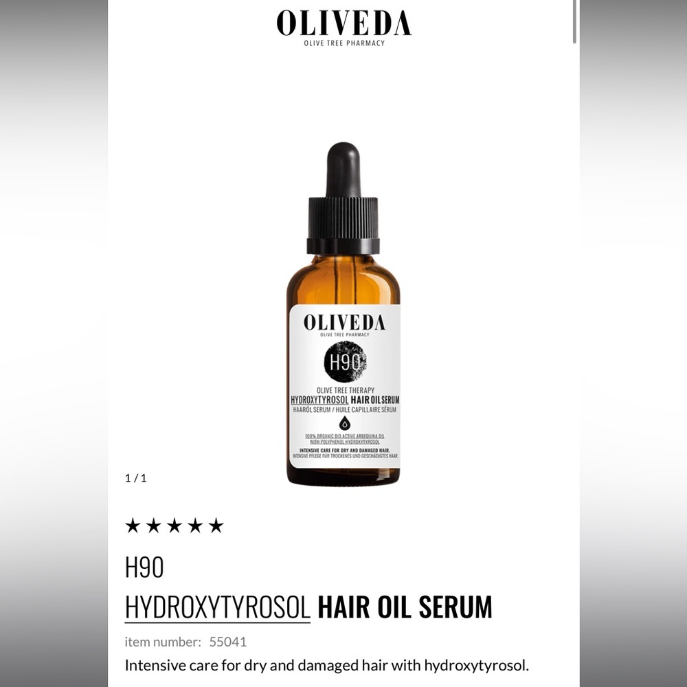 NEW, Oliveda- H90 HYDROXYTYROSOL HAIR OIL SERUM